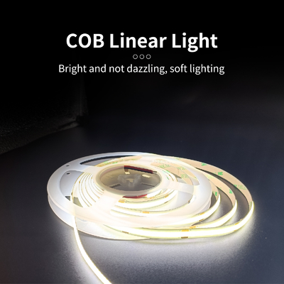Ánh sáng tuyến tính siêu hẹp linh hoạt COB Đèn LED dải Rgb chống thấm nước