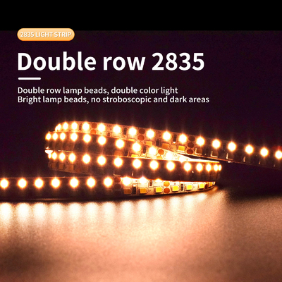 Làm mờ ánh sáng dải LED SMD 5050 Điện áp thấp Hàng đôi linh hoạt 12V / 24V