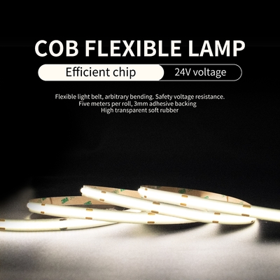 COB đảo ngược DC12V 24V LED linh hoạt Dải ánh sáng mềm tự dính