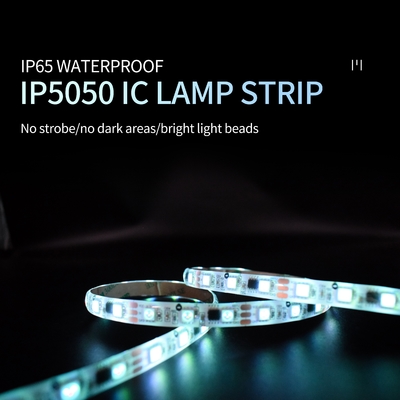 Keo rơi Dải đèn LED IP65 Rgb Smd 5050 Bên ngoài WS2811 Nước chạy 5050RGB60