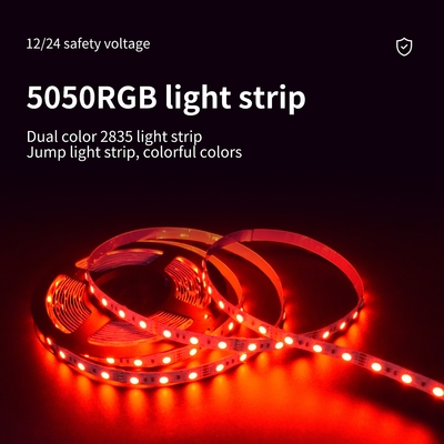 Đèn LED dải 5050 SMD RGB không thấm nước 12V điện áp thấp đôi PCB