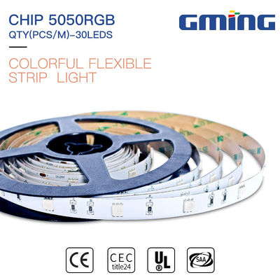 Dải đèn LED linh hoạt có thể cắt SMD 5050 Rgb, Đèn LED dải 10mm trong nhà ngoài trời IP20 / 65/67/68