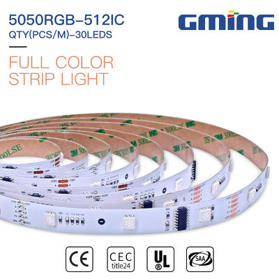 2Oz PCB 10MM Chiều rộng 6W 630nm 5050 Đèn LED dải 12 / 24VDC